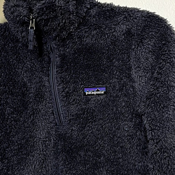 Patagonia Navy Los Gatos Fleece Long Sleeve 1/4 Zip Pullover Teddy Sweater Small - Picture 5 of 8